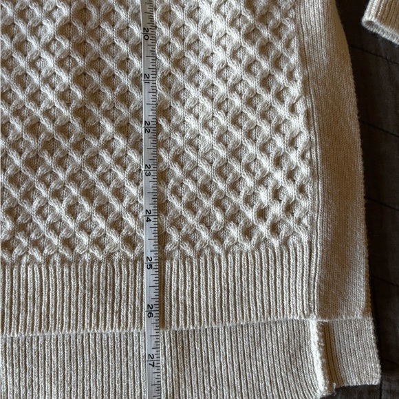 Athleta Cream Textured Crew Neck Sweater - Picture 5 of 6